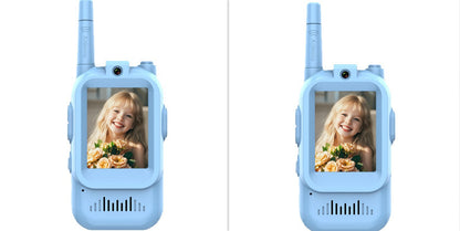 Mini Video Wireless Walkie Talkies For Kids Handheld 2 Pack Rechargeable Intercom Cam Outdoor Family Games Gift For Boys Girls